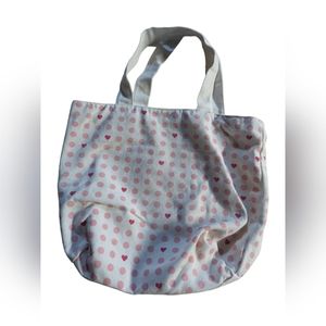 Loccitane en Provance. Tote. Cloth. Adorable heart and polkadot tote.